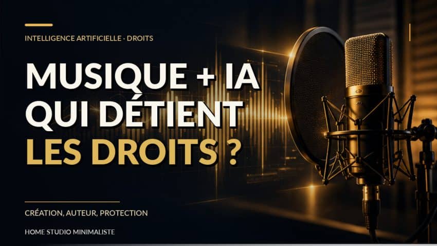 Musique et IA : qui détient les droits d'auteur ? — couverture Home Studio Minimaliste