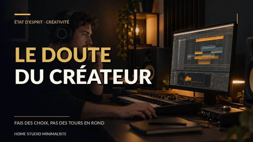 Le doute créatif des producteurs de musique — couverture Home Studio Minimaliste